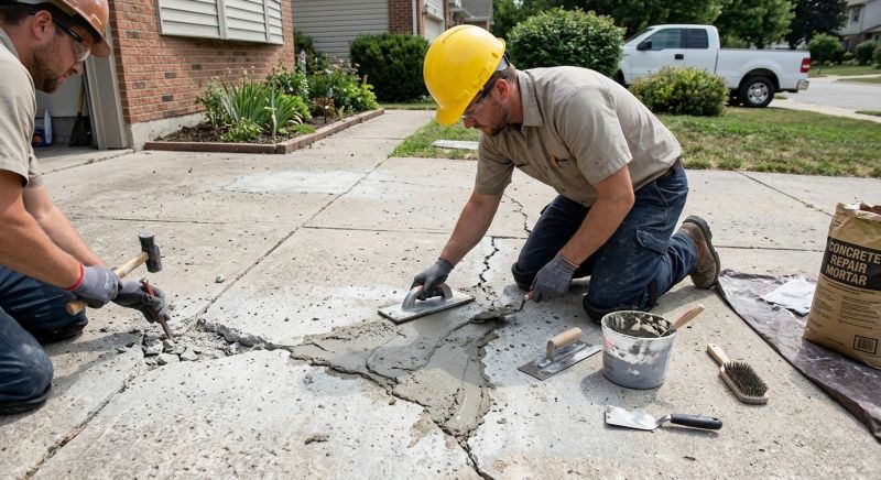 Chipped Concrete Repair in Des Moines, IA